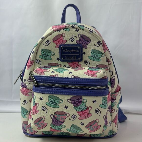 Disney Parks Loungefly Mad Tea Party Mini Backpack Alice In Wonderland Tea Cups - Picture 3 of 13